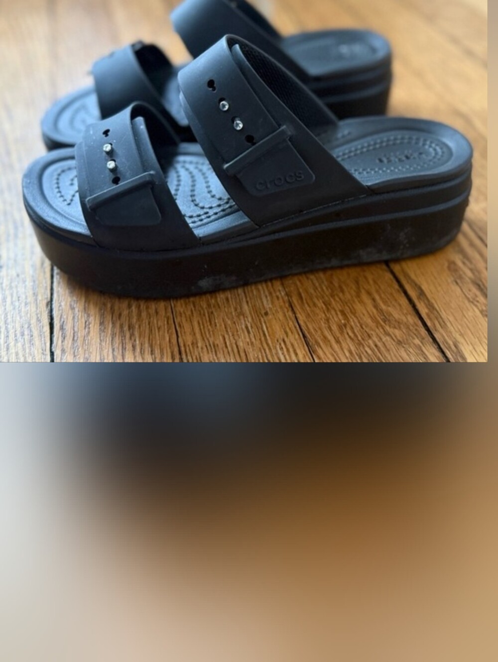 Crocs Brooklyn Buckle Low Wedge - Size 6